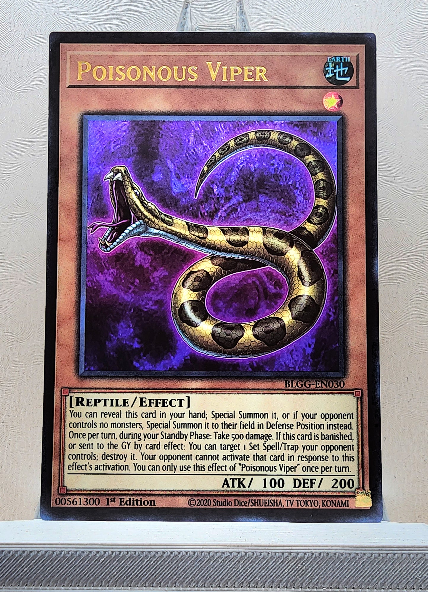 Yugioh! 1x Poisonous Viper (BLGG - Ultra Rare) 1st Edition