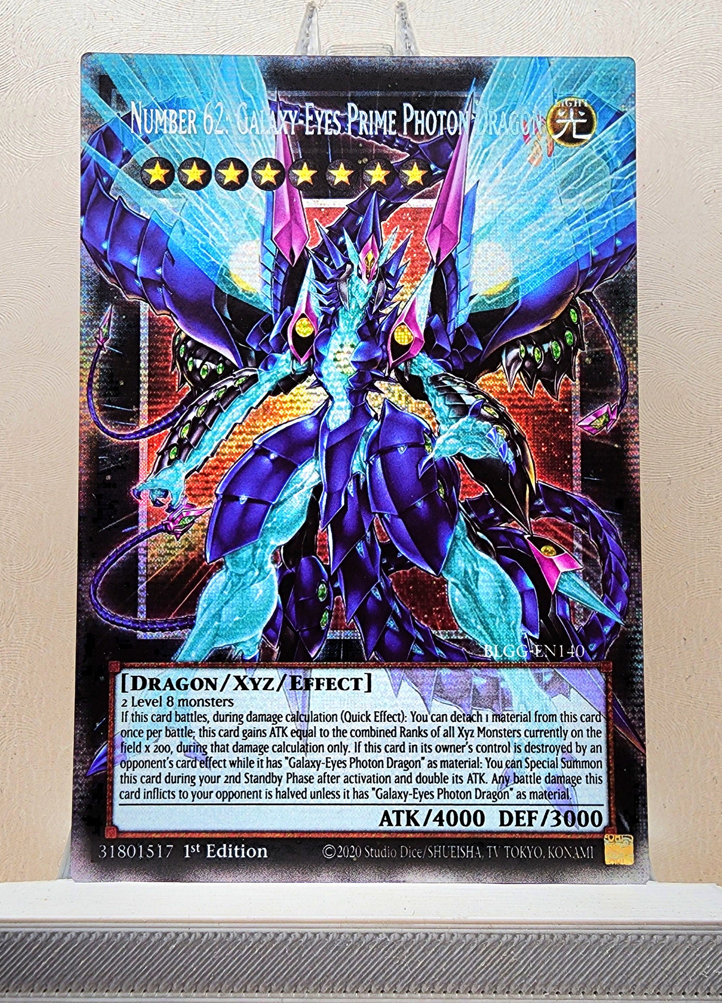 Yugioh! 1x Number 62: Galaxy-Eyes Prime Photon Dragon Extended Art (BLGG - Starlight Rare) 1st Edition