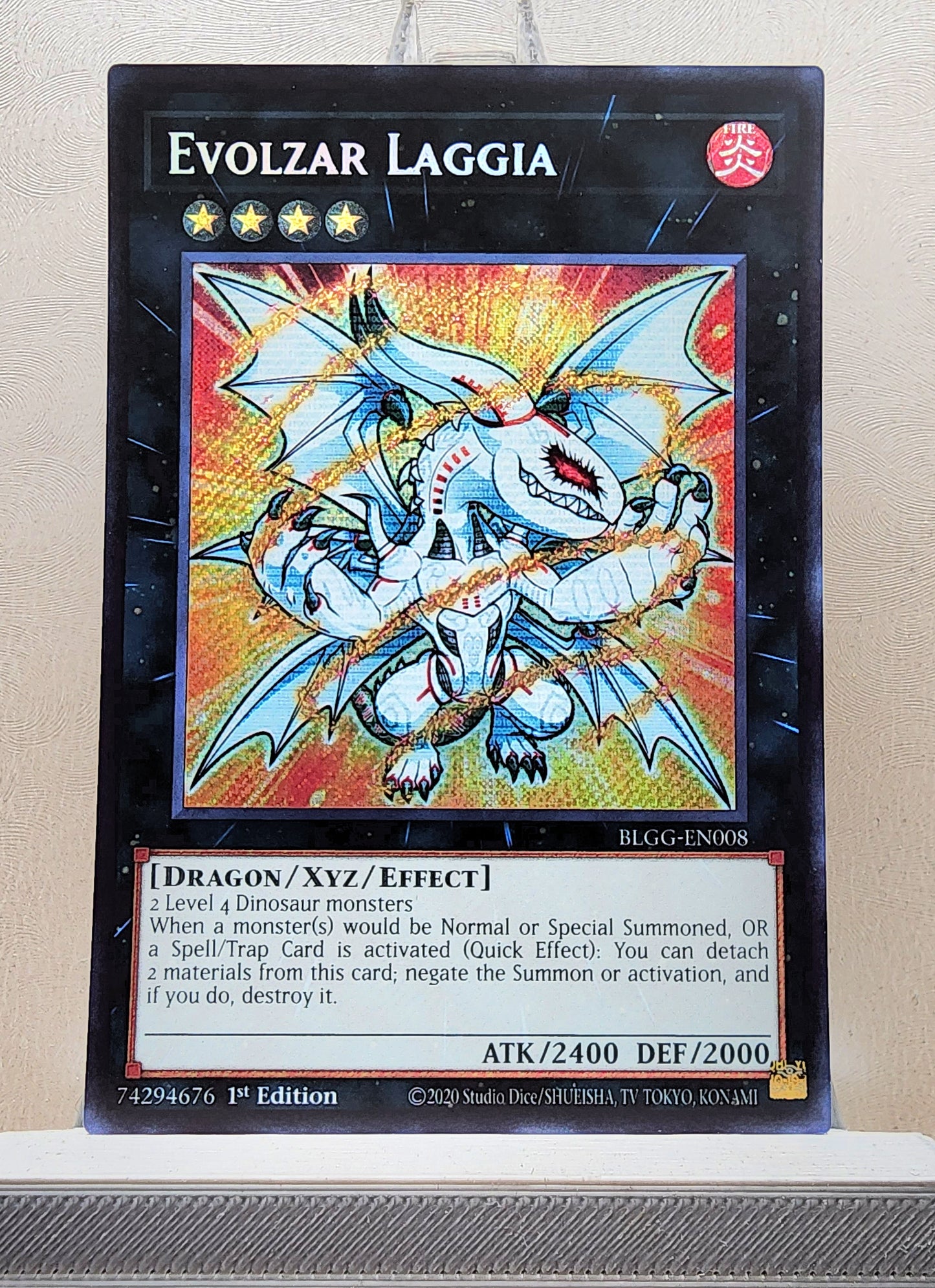 Yugioh! 1x Evolzar Laggia Chibi Artwork (BLGG - Secret Rare) 1st Edition