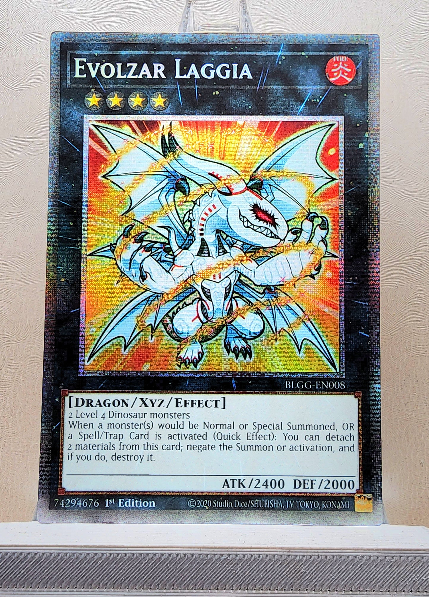 Yugioh! 1x Evolzar Laggia Chibi Artwork (BLGG - Starlight Rare) 1st Edition