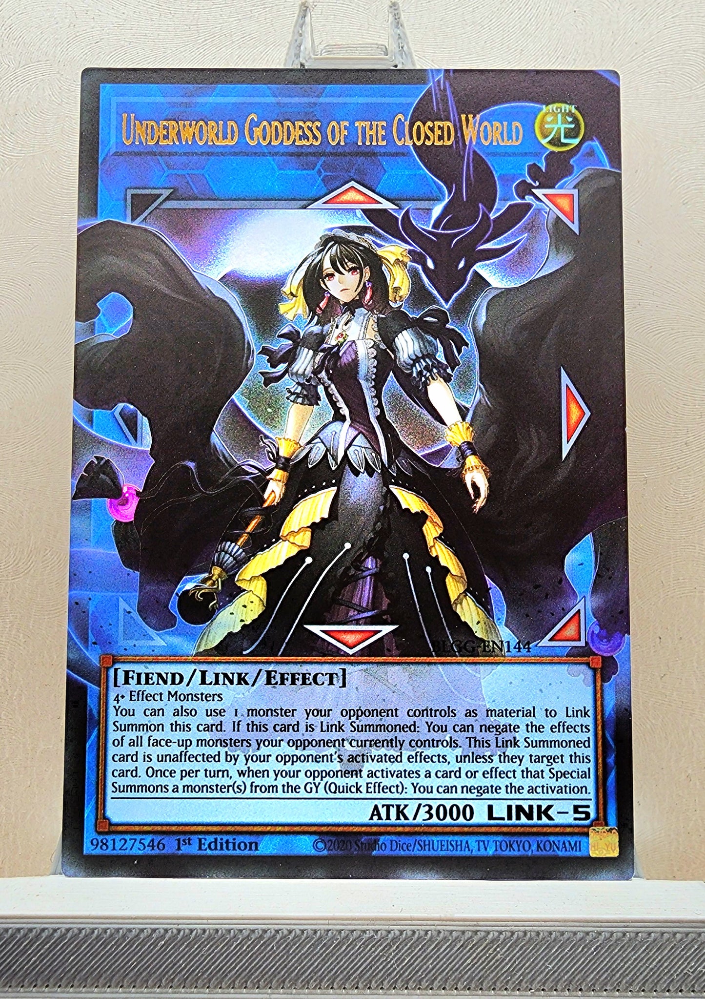 Yugioh! 1x Underworld Goddess of the Closed World Extended Art (BLGG - Ultra Rare) 1st Edition