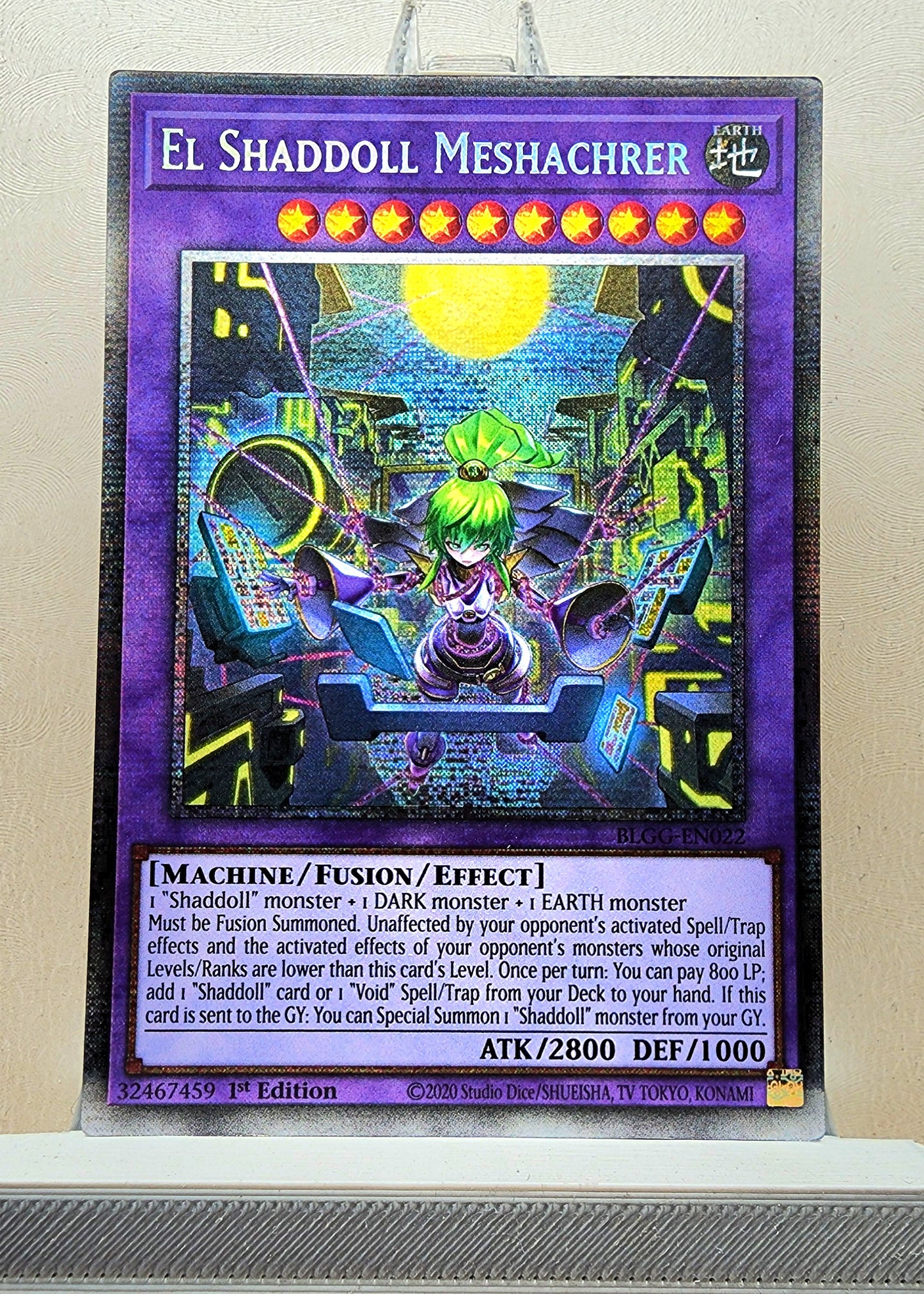 Yugioh! 1x El Shaddoll Meshachrer (BLGG - Starlight Rare) 1st Edition