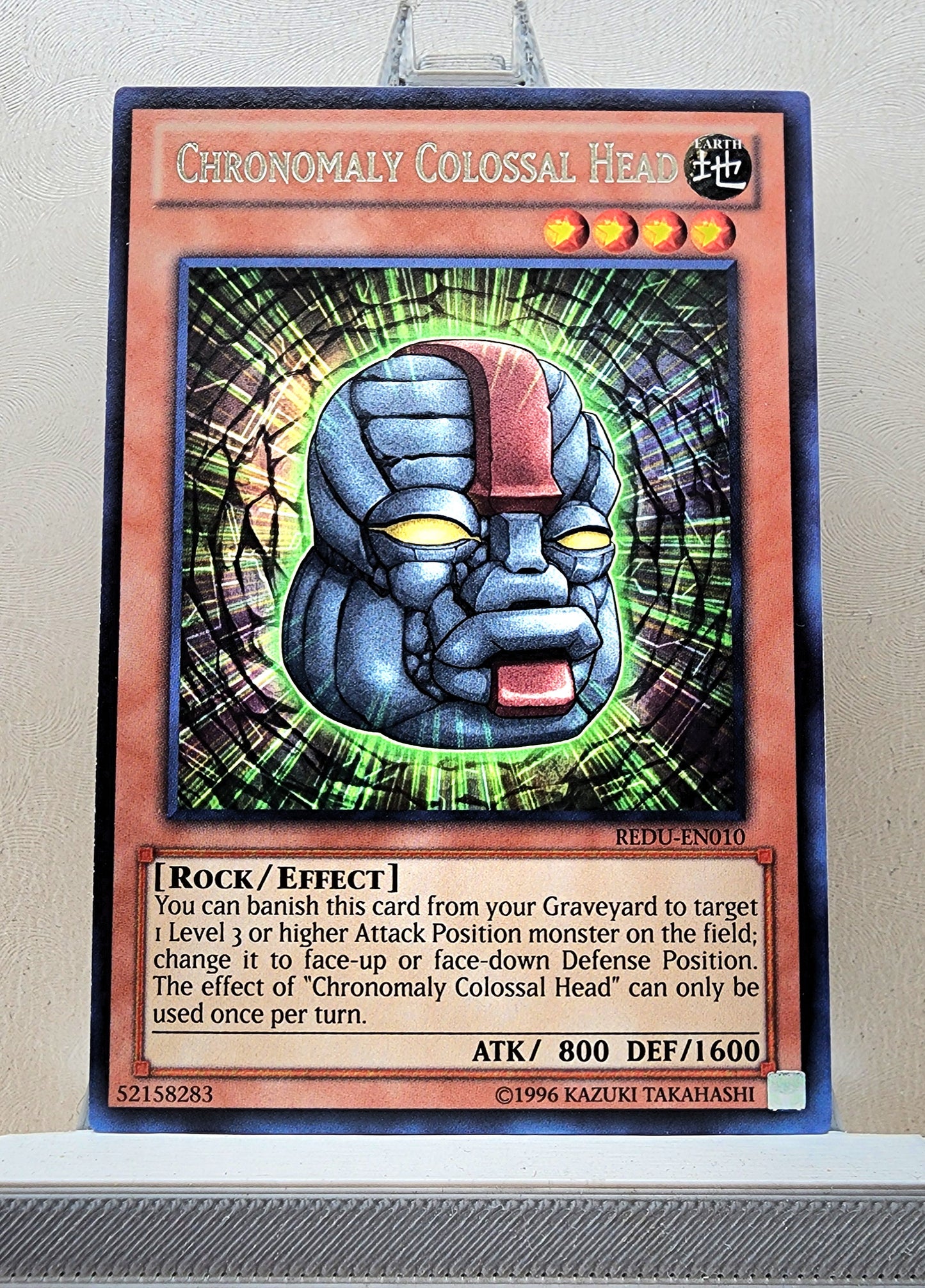 Yugioh! 1x Chronomaly Colossal Head (REDU - Rare) 1st/Unli Edition
