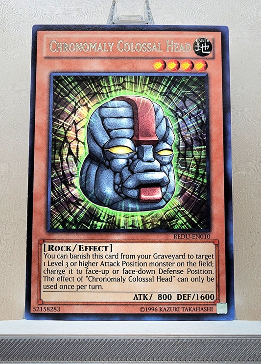 Yugioh! 1x Chronomaly Colossal Head (REDU - Rare) 1st/Unli Edition