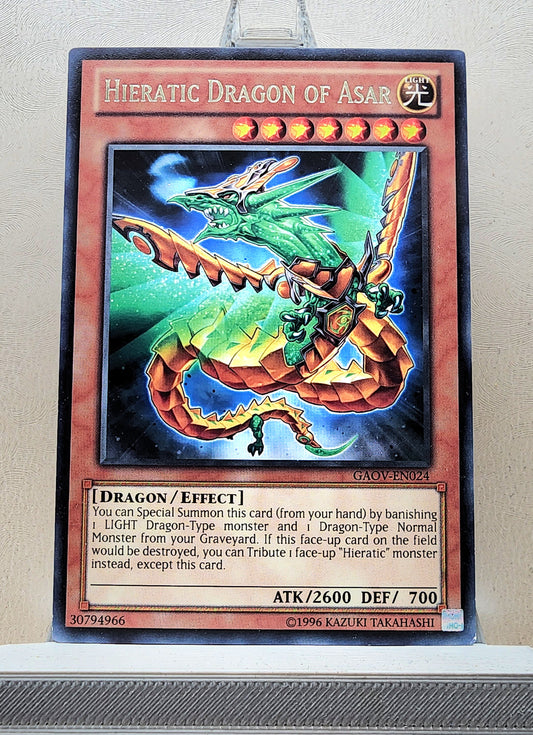 Yugioh! 1x Hieratic Dragon of Asar (GAOV - Rare) Unli Edition