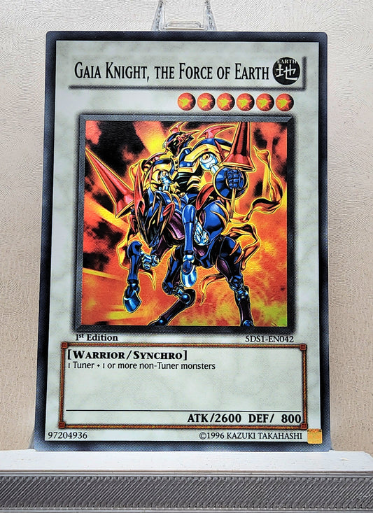 Yugioh! 1x Gaia Knight, the Force of Earth (5DS1 - Super Rare) 1st Edition