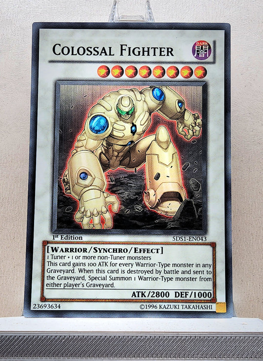 Yugioh! 1x Colossal Fighter (5DS1 - Super Rare) 1st Edition