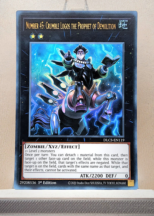 Yugioh! 1x Number 45: Crumble Logos the Prophet of Demolition (DLCS - Ultra Rare) 1st Edition