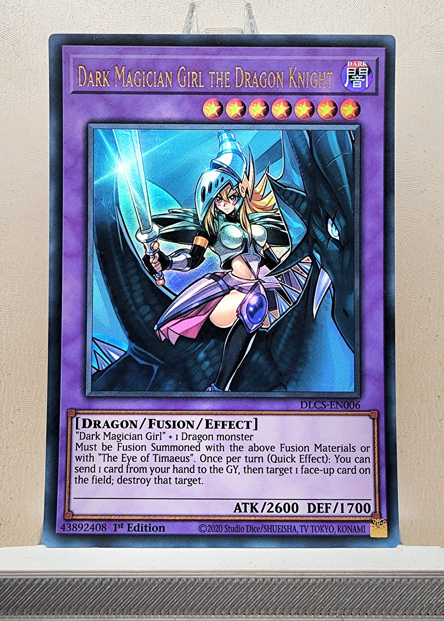 Yugioh! 1x Dark Magician Girl the Dragon Knight (DLCS - Ultra Rare) 1st Edition
