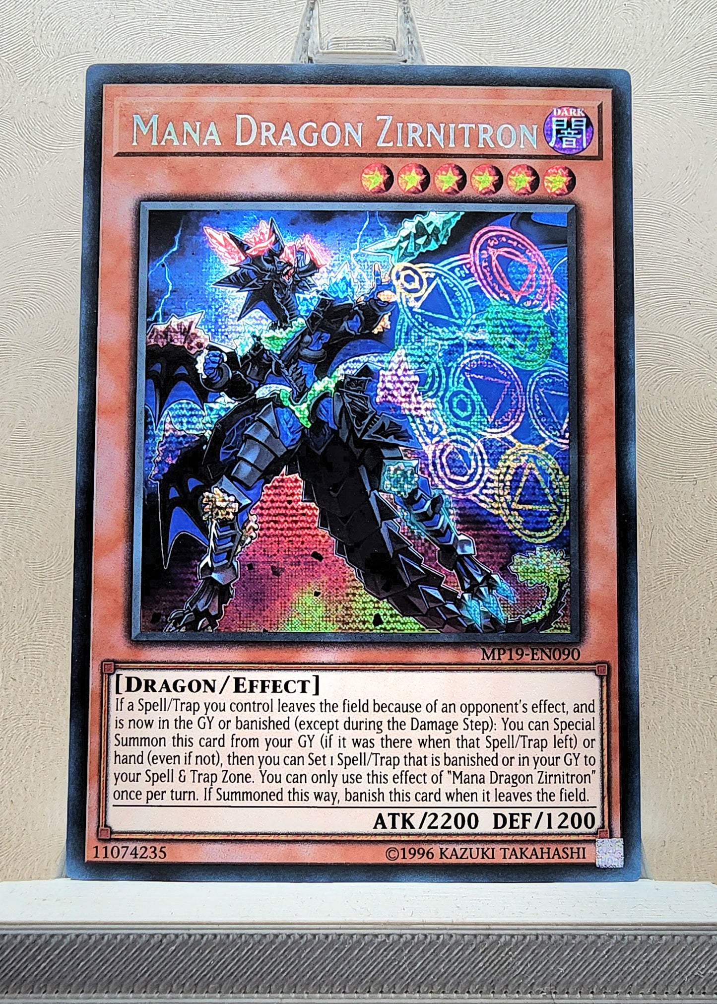 Yugioh! 1x Mana Dragon Zirnitron (MP19 - Prismatic Secret Rare) Unli Edition