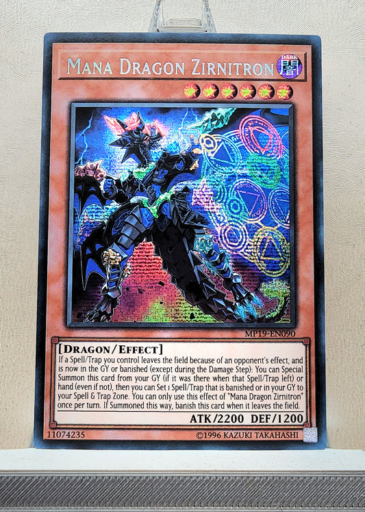 Yugioh! 1x Mana Dragon Zirnitron (MP19 - Prismatic Secret Rare) Unli Edition