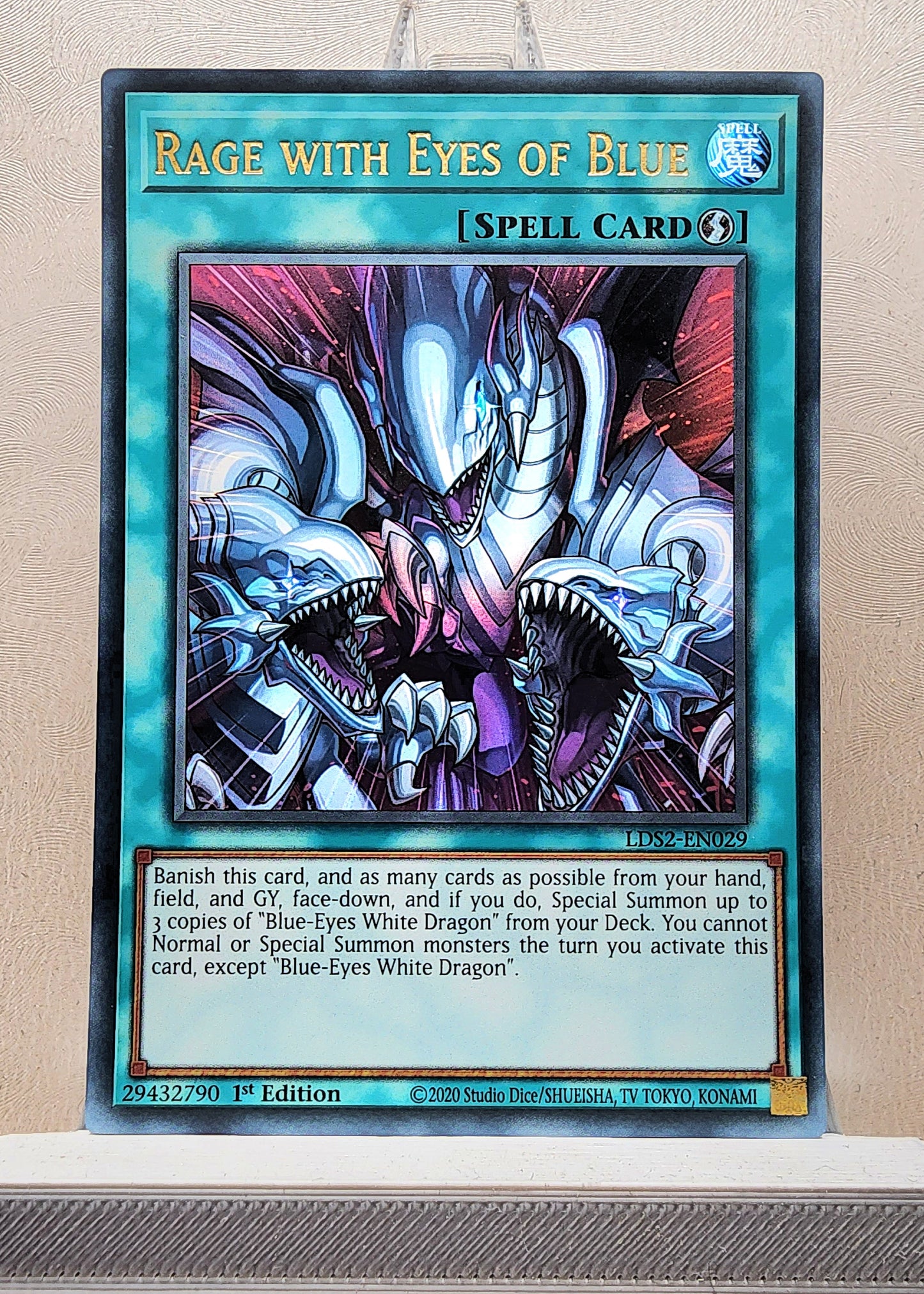 Yugioh! 1x Rage with Eyes of Blue (LDS2 - Ultra Rare) 1st Edition