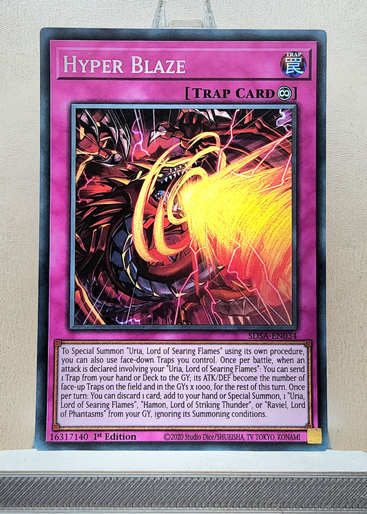Yugioh! 1x Hyper Blaze (SDSA - Super Rare) 1st Edition