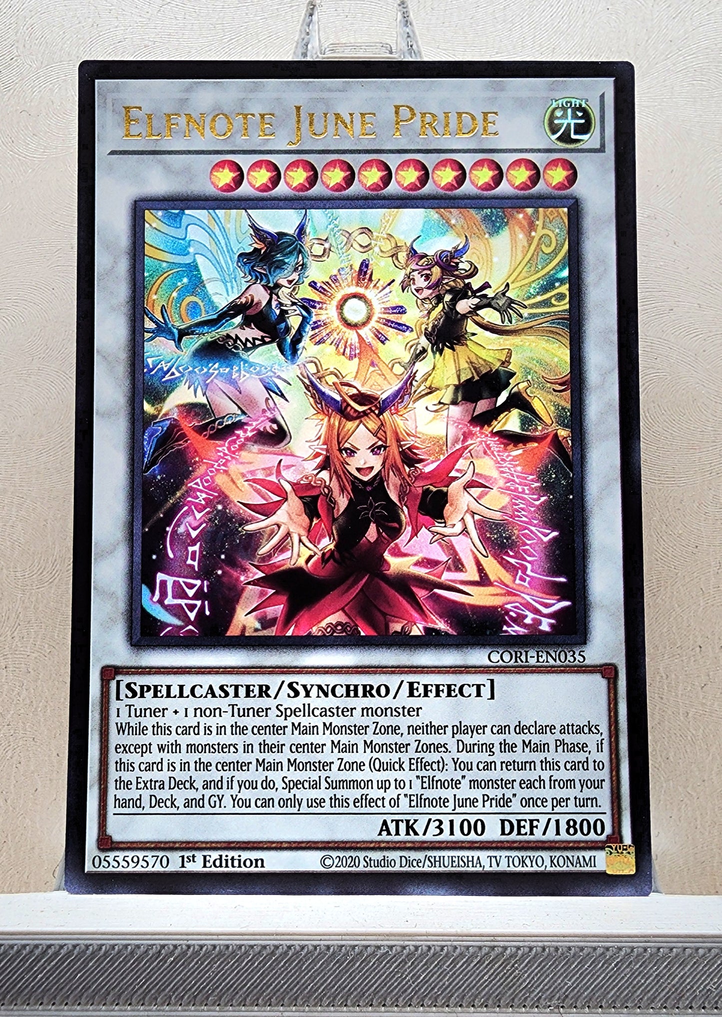 Yugioh! 1x Elfnote June Pride (CORI - Ultra Rare) 1st Edition