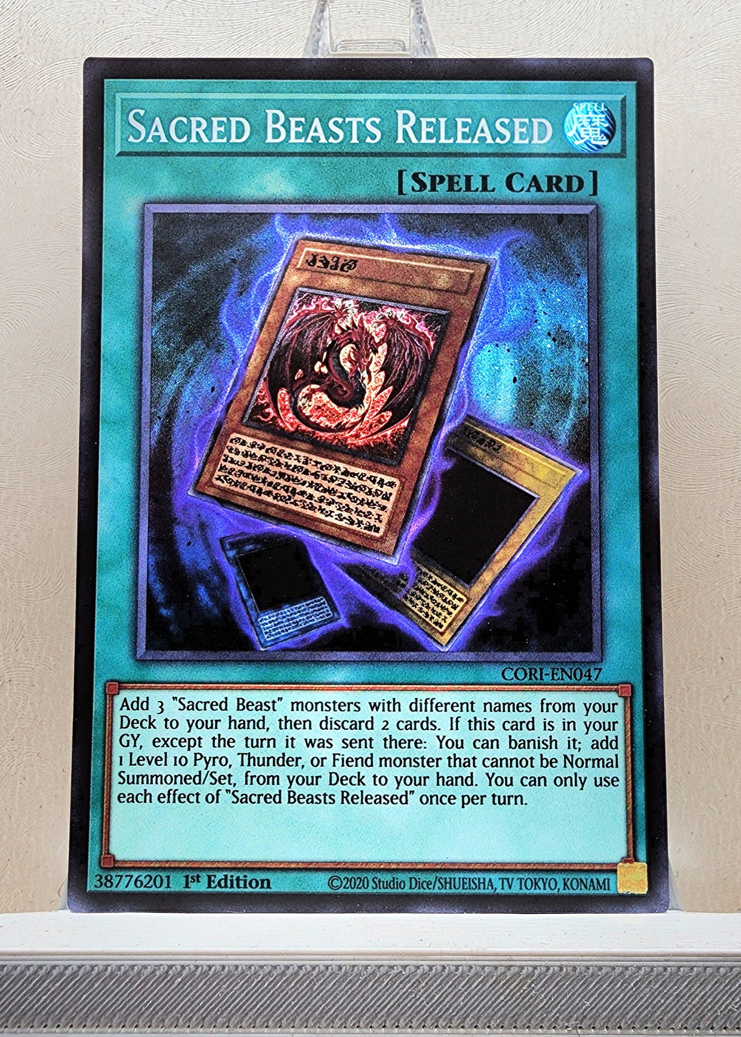 Yugioh! 1x Sacred Beasts Released (CORI - Super Rare) 1st Edition