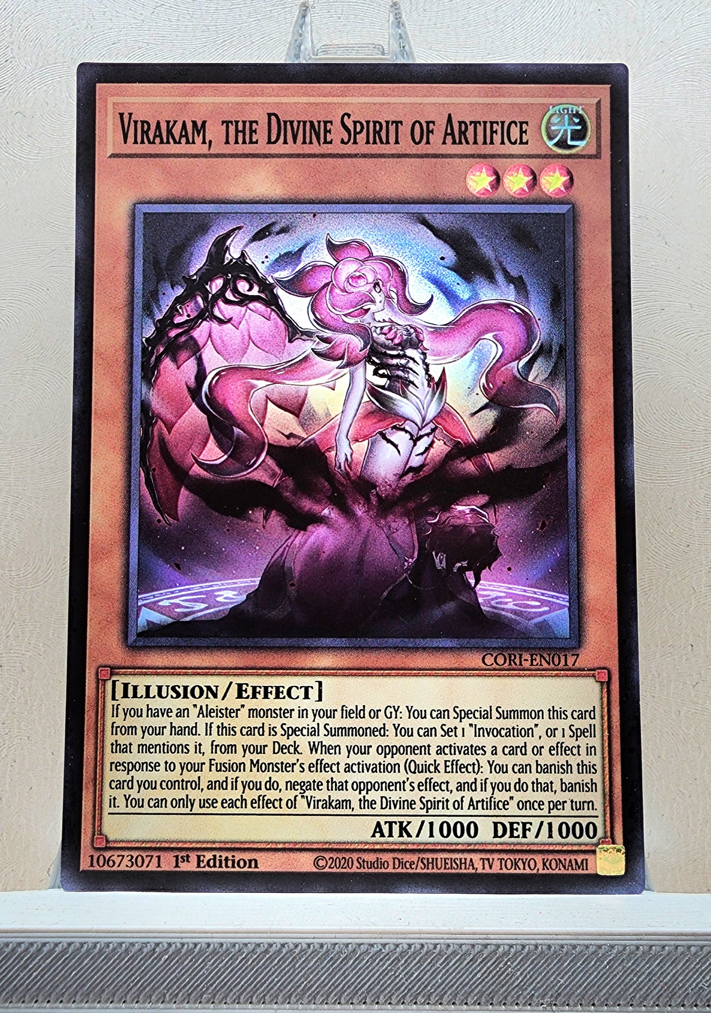 Yugioh! 1x Virakam, the Divine Spirit of Artifice (CORI - Super Rare) 1st Edition