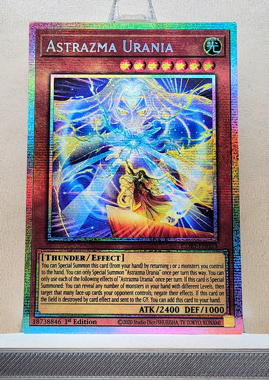 Yugioh! 1x Astrazma Urania (CORI - Starlight Rare) 1st Edition