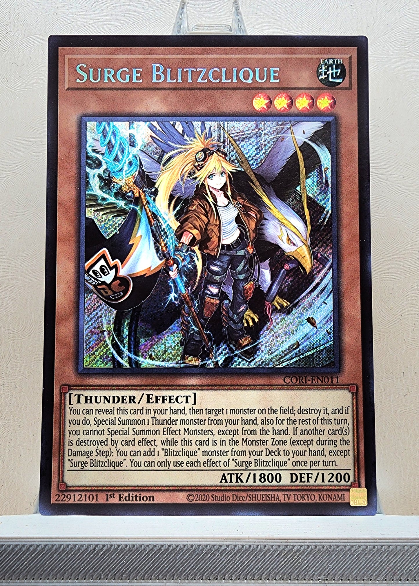 Yugioh! 1x Surge Blitzclique (CORI - Secret Rare) 1st Edition