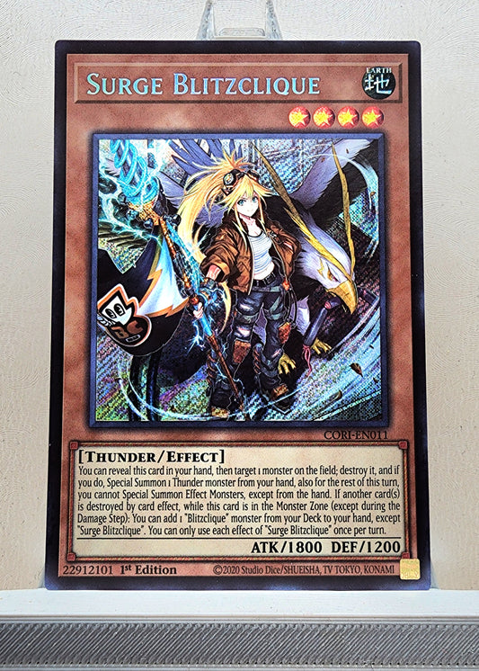 Yugioh! 1x Surge Blitzclique (CORI - Secret Rare) 1st Edition