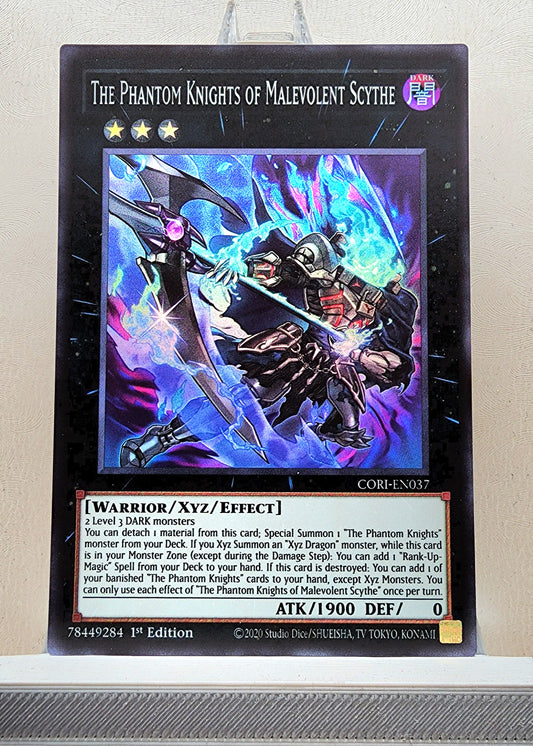 Yugioh! 1x The Phantom Knights of Malevolent Scythe (CORI - Super Rare) 1st Edition