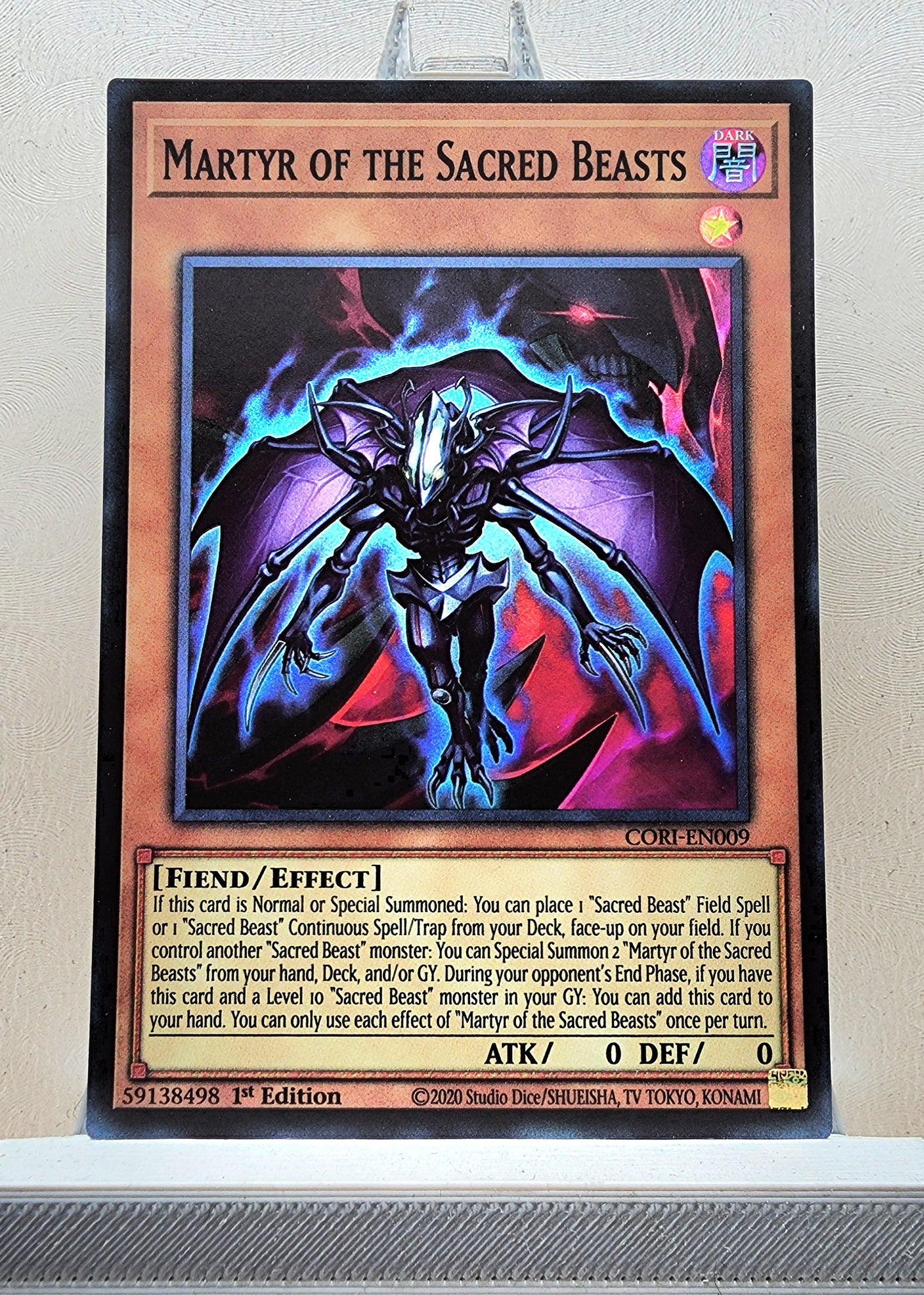 Yugioh! 1x Martyr of the Sacred Beasts (CORI - Super Rare) 1st Edition