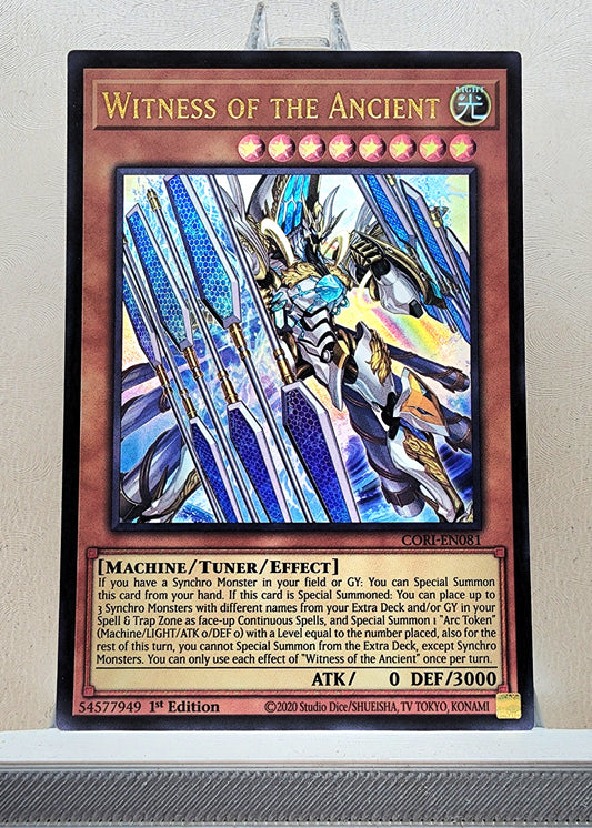 Yugioh! 1x Witness of the Ancient (CORI - Ultra Rare) 1st Edition