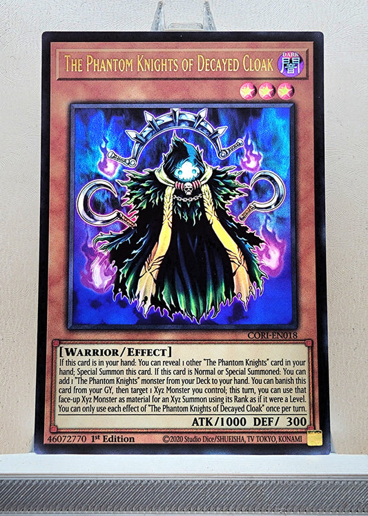 Yugioh! 1x The Phantom Knights of Decayed Cloak (CORI - Ultra Rare) 1st Edition