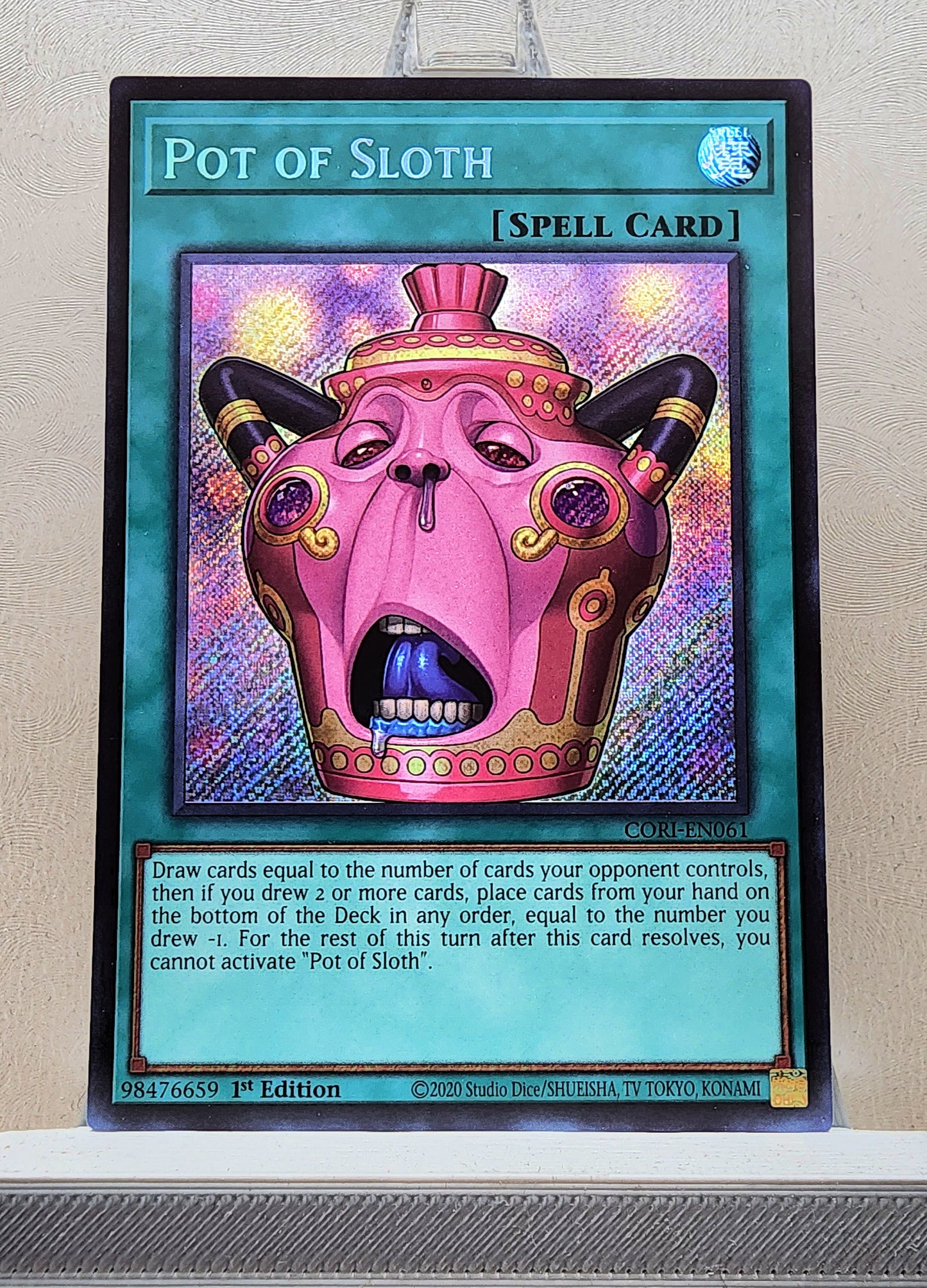 Yugioh! 1x Pot of Sloth (CORI - Secret Rare) 1st Edition