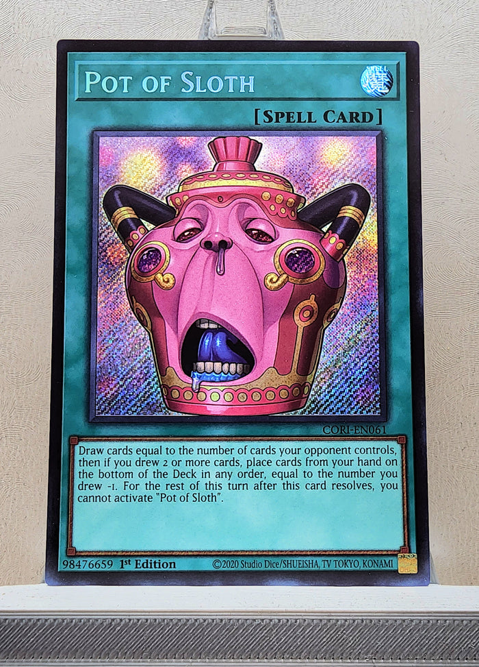 Yugioh! 1x Pot of Sloth (CORI - Secret Rare) 1st Edition