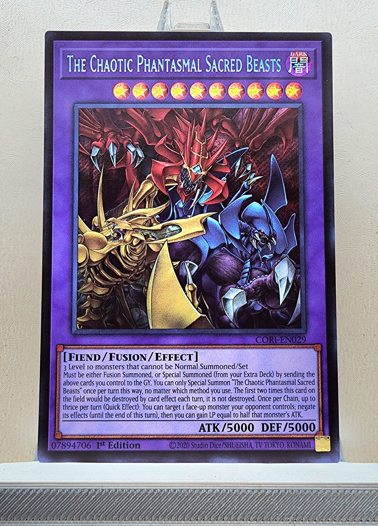 Yugioh! 1x The Chaotic Phantasmal Sacred Beasts (CORI - Secret Rare) 1st Edition