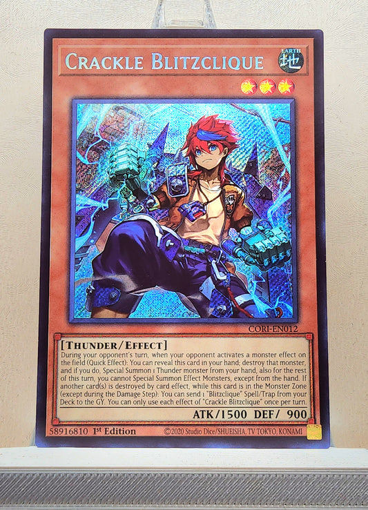 Yugioh! 1x Crackle Blitzclique (CORI - Secret Rare) 1st Edition