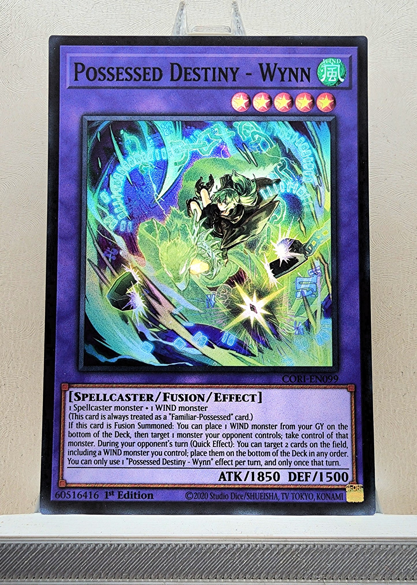 Yugioh! 1x Possessed Destiny - Wynn (CORI - Super Rare) 1st Edition