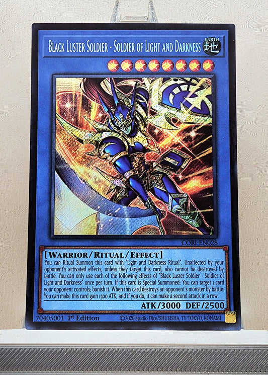 Yugioh! 1x Black Luster Soldier - Soldier of Light and Darkness (CORI - Secret Rare) 1st Edition
