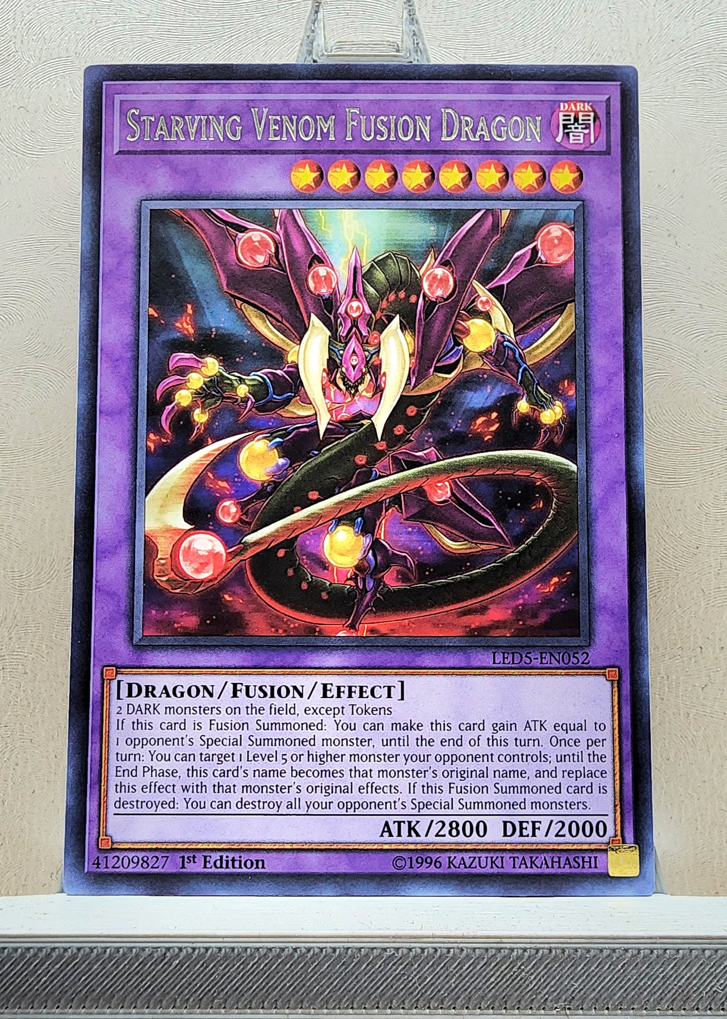 Yugioh! 1x Starving Venom Fusion Dragon (LED5 - Rare) 1st Edition