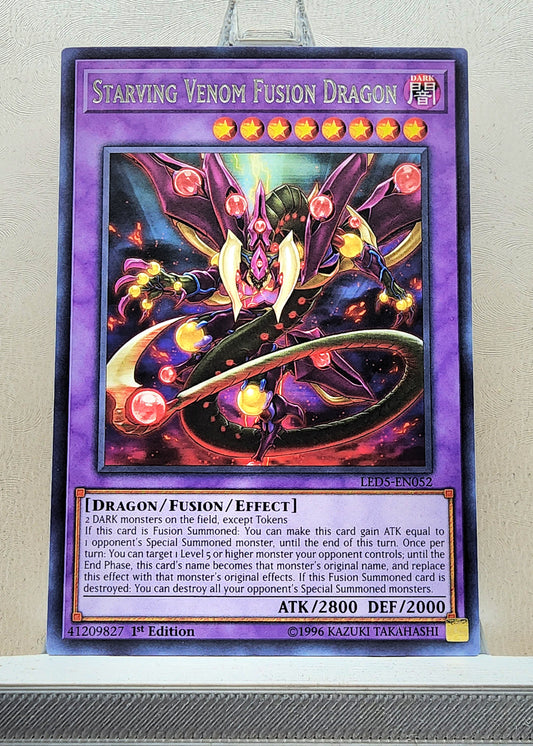 Yugioh! 1x Starving Venom Fusion Dragon (LED5 - Rare) 1st Edition