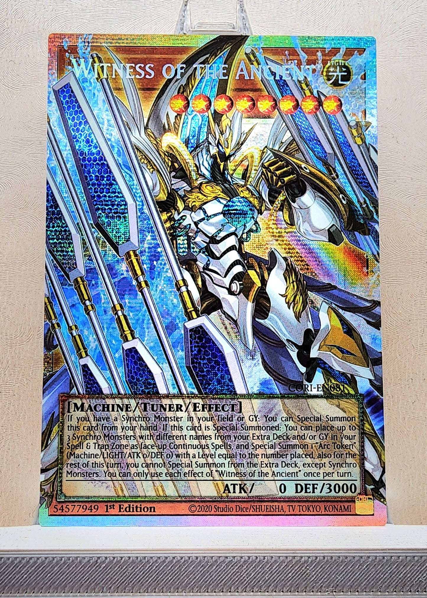 Yugioh! 1x Witness of the Ancient Extended Art (CORI - Starlight Rare) 1st Edition