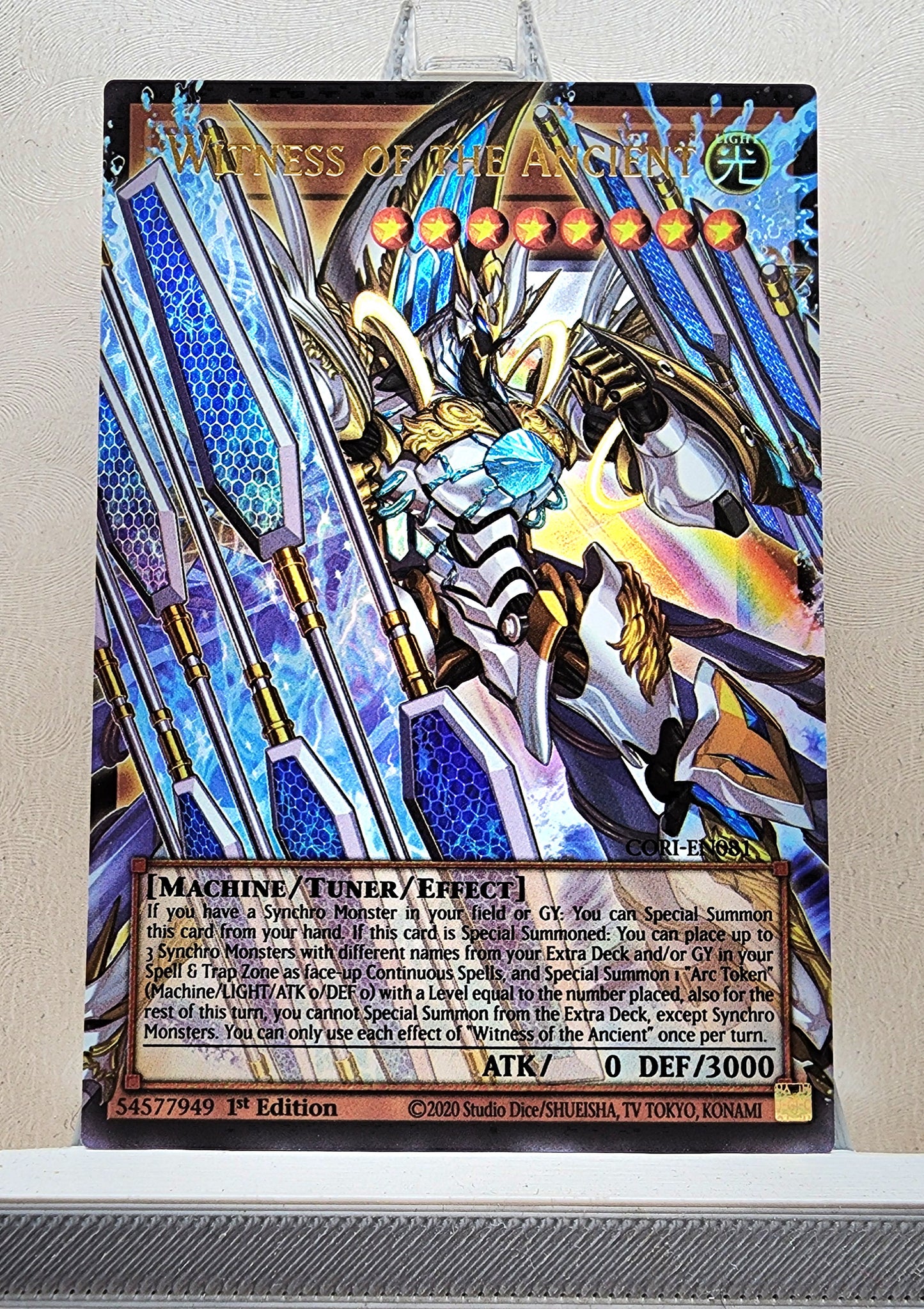 Yugioh! 1x Witness of the Ancient Extended Art (CORI - Ultra Rare) 1st Edition
