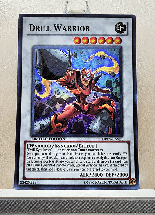 Yugioh! 1x Drill Warrior (DREV - Super Rare) Limited Edition