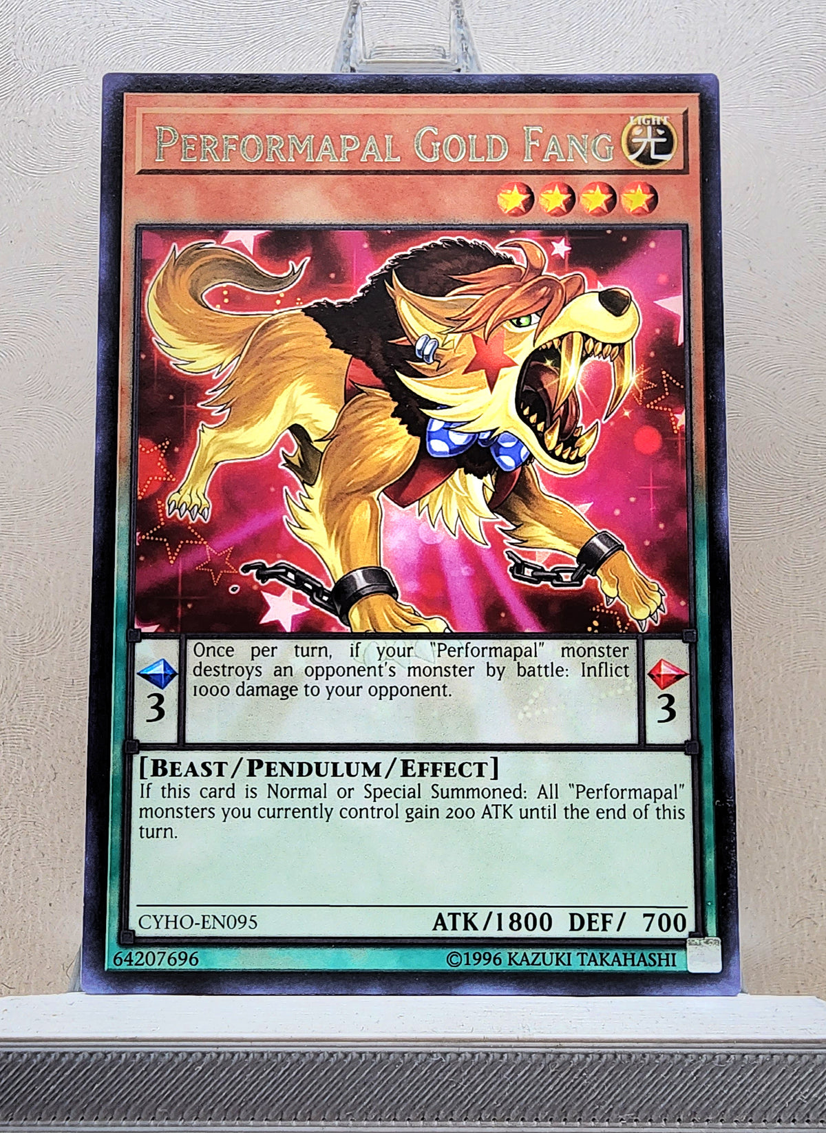 Yugioh! 1x Performapal Gold Fang (CYHO - Rare) 1st/Unli Edition