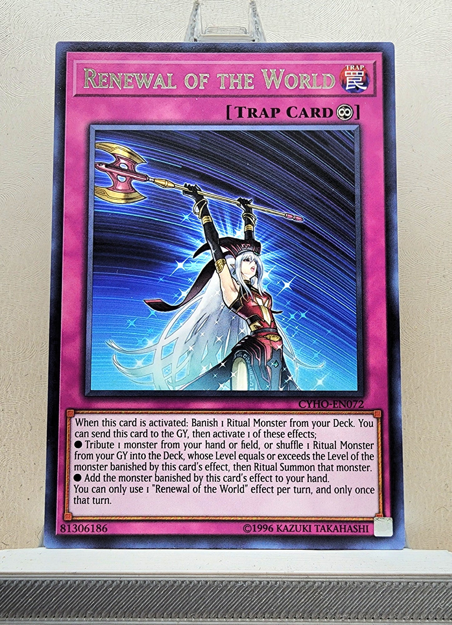 Yugioh! 1x Renewal of the World (CYHO - Rare) 1st/Unli Edition
