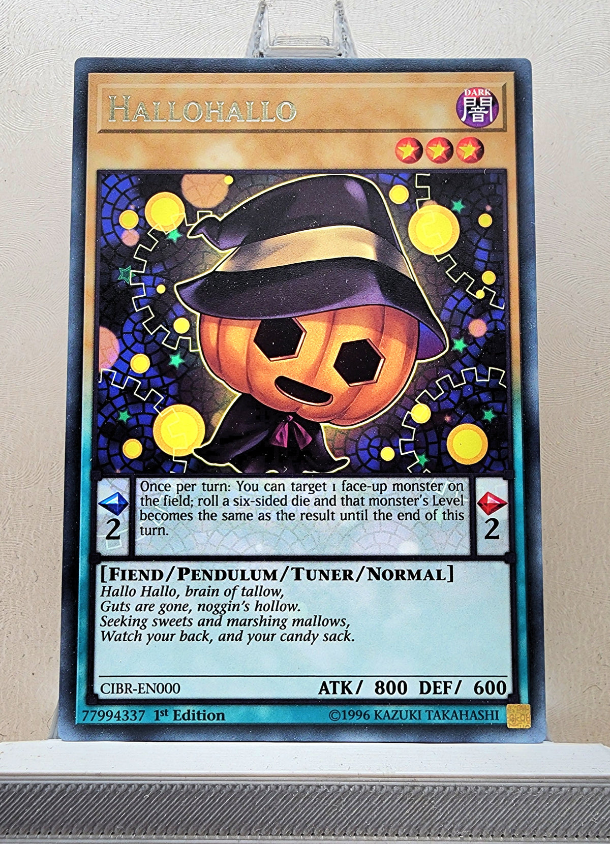 Yugioh! 1x Hallohallo (CIBR - Rare) 1st Edition