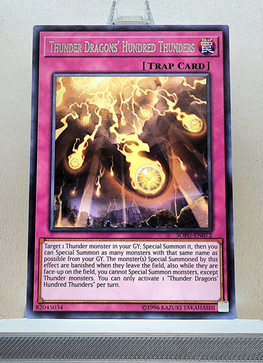 Yugioh! 1x Thunder Dragons' Hundred Thunders (SOFU - Rare) 1st/Unli Edition
