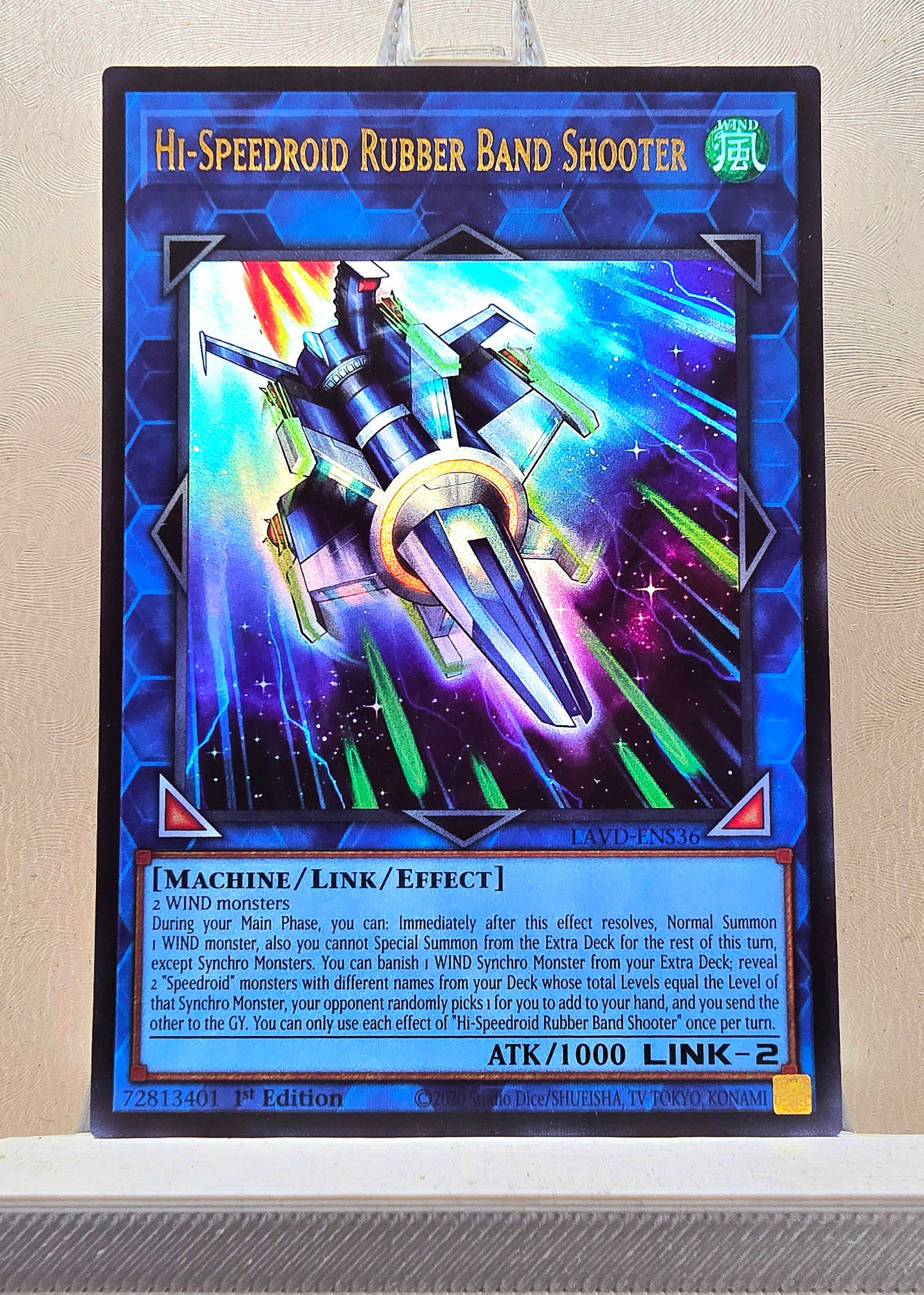 Yugioh! 1x Hi-Speedroid Rubber Band Shooter (LAVD - Ultra Rare) 1st Edition