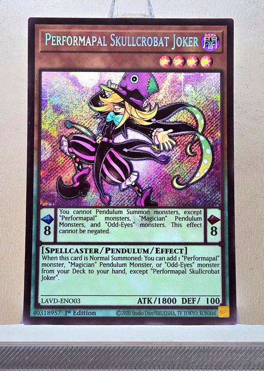 Yugioh! 1x Performapal Skullcrobat Joker (LAVD - Secret Rare) 1st Edition