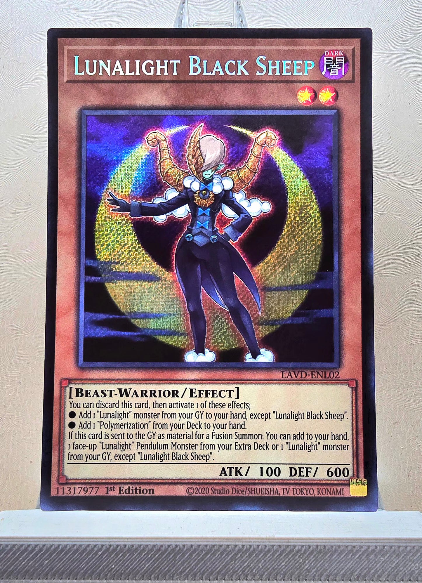 Yugioh! 1x Lunalight Black Sheep (LAVD - Secret Rare) 1st Edition