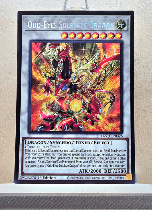 Yugioh! 1x Odd-Eyes Solblaze Dragon (LAVD - Secret Rare) 1st Edition