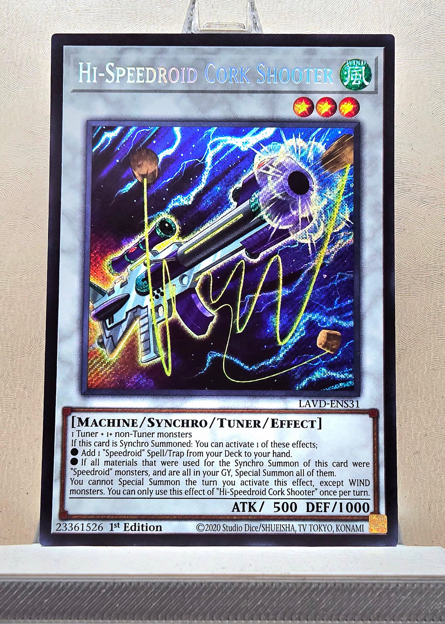 Yugioh! 1x Hi-Speedroid Cork Shooter (LAVD - Secret Rare) 1st Edition