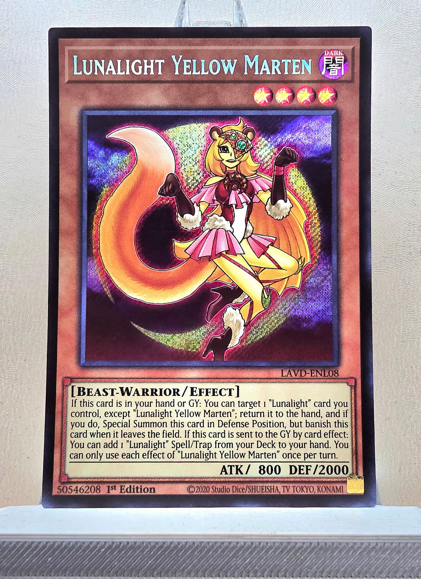 Yugioh! 1x Lunalight Yellow Marten (LAVD - Secret Rare) 1st Edition