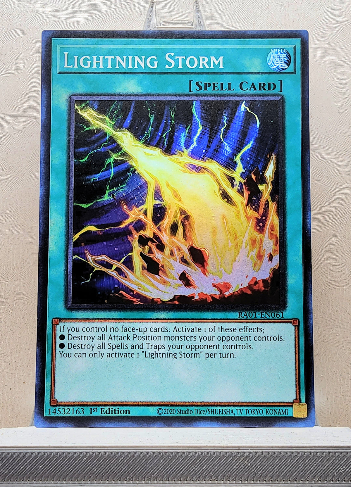 Yugioh! 1x Lightning Storm (RA01 - Super Rare) 1st Edition