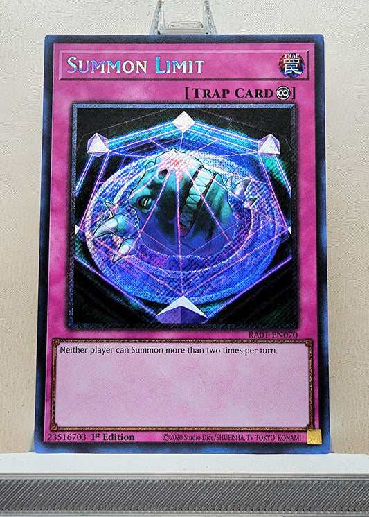 Yugioh! 1x Summon Limit (RA01 - Platinum Secret Rare) 1st Edition
